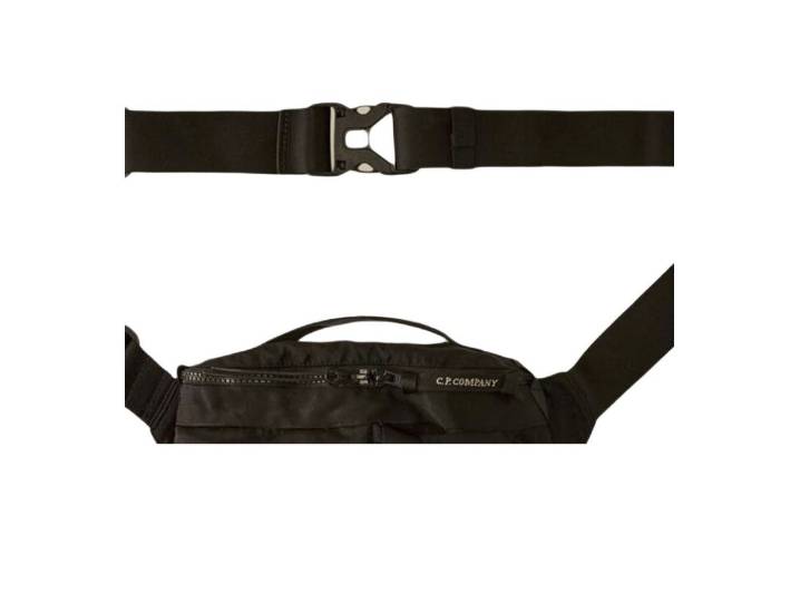 C.P.Company Brand Printed Nylon Waist Bag, Unisex, Couple Style, Black — изображение 3