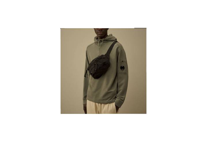 C.P.Company Brand Printed Nylon Waist Bag, Unisex, Couple Style, Black — изображение 6