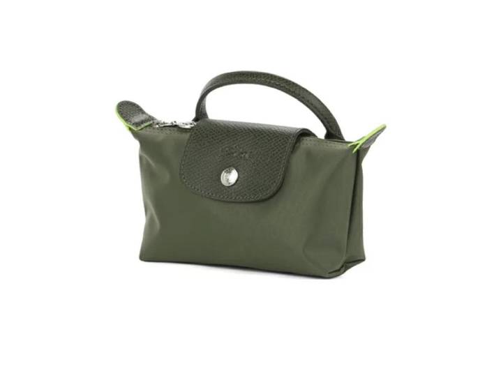 LONGCHAMP Le Pliage Green — женская складная сумка из канвы, Forest Green, Mini — изображение 4