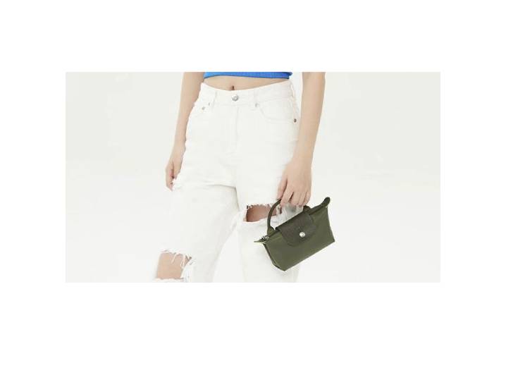 LONGCHAMP Le Pliage Green — женская складная сумка из канвы, Forest Green, Mini — изображение 5