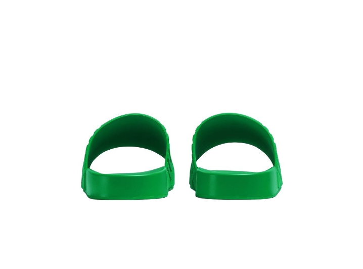 Bottega Veneta Slider Rubber Flat Sandals for Men, Green — изображение 2