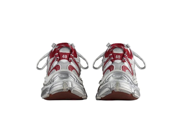 Balenciaga Runner 2.0 Platform Lace-up Round Toe Low-Top Chunk Shoes, Men's, Red — изображение 3