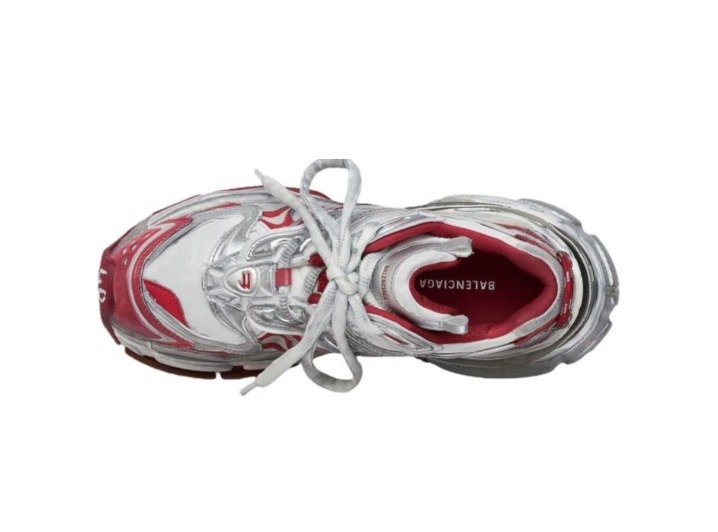 Balenciaga Runner 2.0 Platform Lace-up Round Toe Low-Top Chunk Shoes, Men's, Red — изображение 4