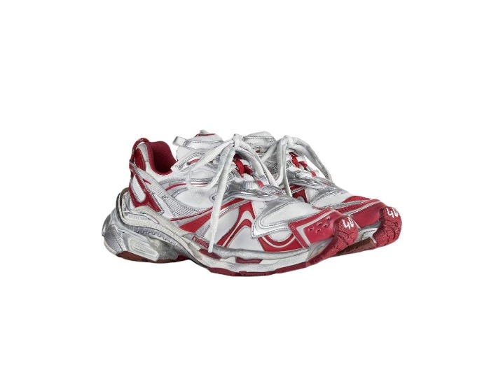 Balenciaga Runner 2.0 Platform Lace-up Round Toe Low-Top Chunk Shoes, Men's, Red — изображение 6