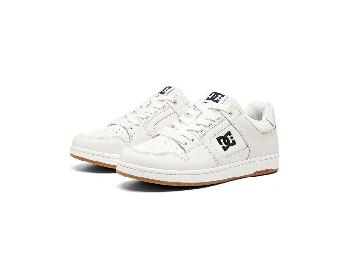 DCSHOES MANTECA 4 PRO: Белые кожаные кеды для скейтбординга и повседневного стиля — изображение 4