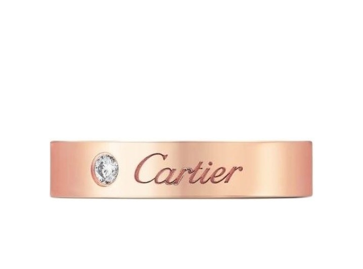 Cartier C de Cartier: Классическое кольцо с гравировкой из розового золота с бриллиантом — изображение 6