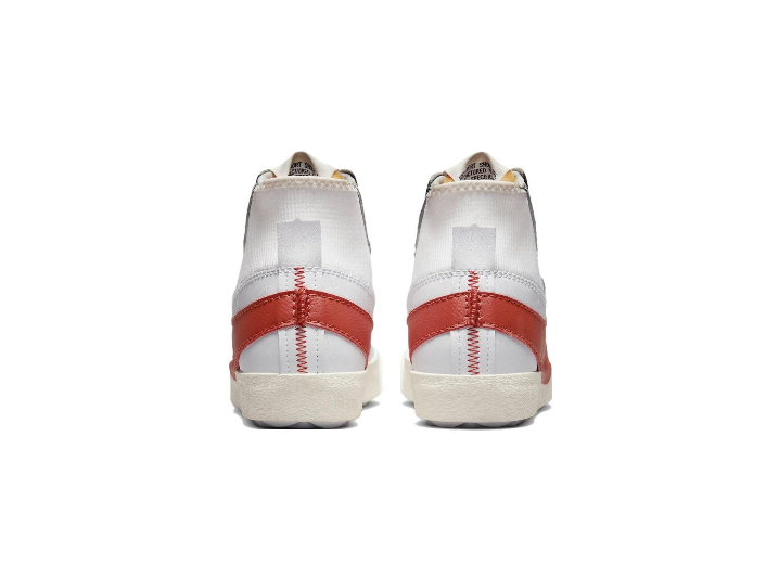 Nike Blazer Mid 77 Jumbo mid-top sneakers, unisex, white and red — изображение 2