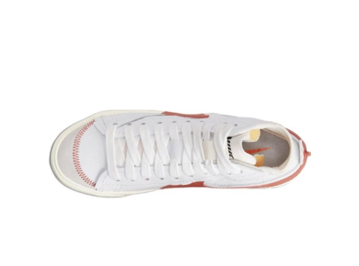 Nike Blazer Mid 77 Jumbo mid-top sneakers, unisex, white and red — изображение 3
