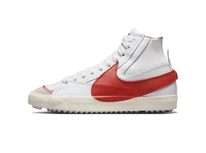 Nike Blazer Mid 77 Jumbo mid-top sneakers, unisex, white and red