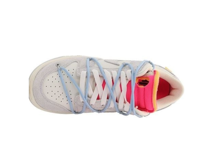 OFF-WHITE x Nike Dunk "The 50" No.38 — унисекс кроссовки, Grey and White — изображение 3