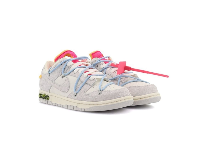 OFF-WHITE x Nike Dunk "The 50" No.38 — унисекс кроссовки, Grey and White — изображение 4