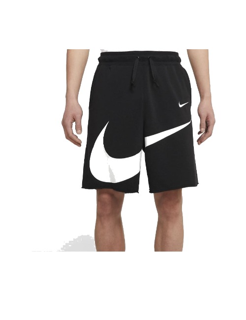 Nike Sportswear: Мужские чёрные спортивные шорты с блоком цвета и принтом Swoosh — изображение 3