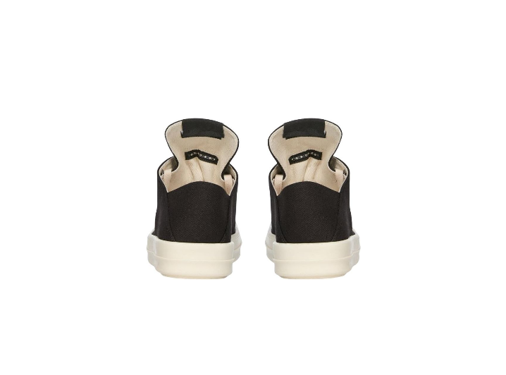 Rick Owens DRKSHDW Denim Platform Lace-up Low-top Canvas Shoes for Men, Black — изображение 2