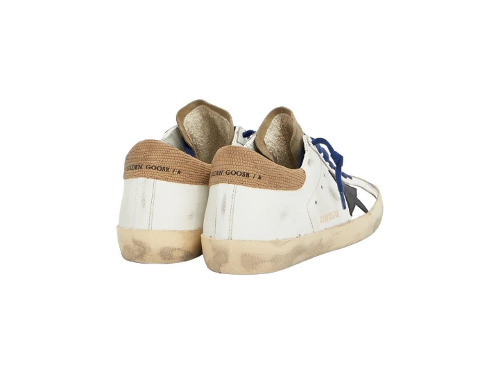Golden Goose Super-Star Round Toe Lace-up Low-Top Fashion Sneakers Men's White Distressed Version — изображение 2
