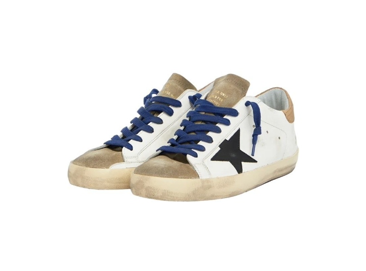 Golden Goose Super-Star Round Toe Lace-up Low-Top Fashion Sneakers Men's White Distressed Version — изображение 3