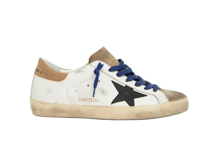 Golden Goose Super-Star Round Toe Lace-up Low-Top Fashion Sneakers Men's White Distressed Version — изображение 4