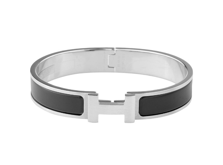 Hermès Clic H: Браслет с регулируемой застёжкой, матовый чёрный, размер T5 — изображение 3