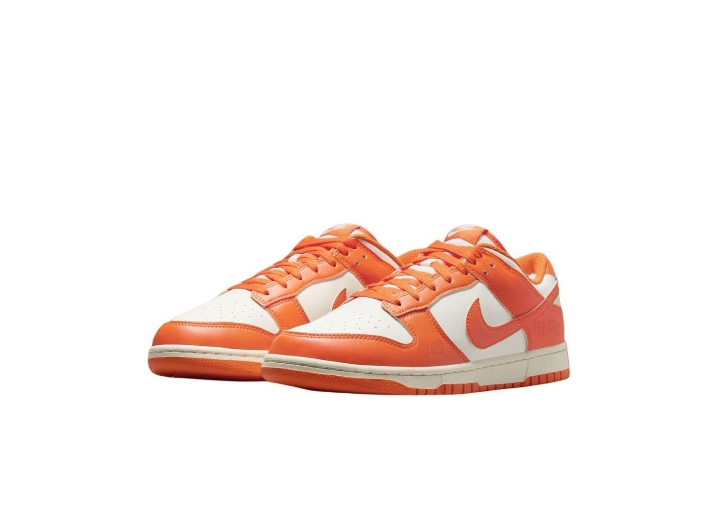 Nike Dunk Low «Syracuse»: Бело-оранжевые мужские кеды в университетском стиле — изображение 3