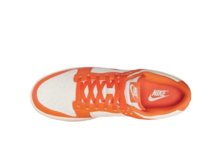Nike Dunk Low «Syracuse»: Бело-оранжевые мужские кеды в университетском стиле — изображение 4