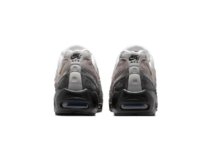 Nike Air Max 95: Чёрно-серые низкие беговые кроссовки для мужчин и женщин — изображение 3