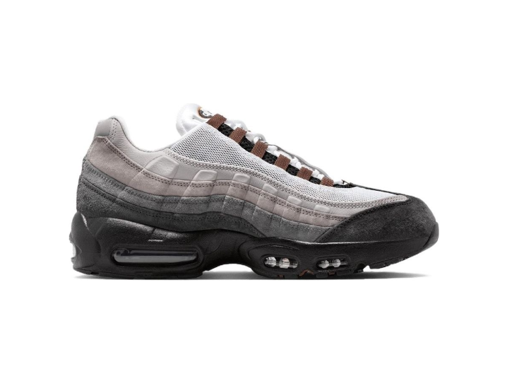 Nike Air Max 95: Чёрно-серые низкие беговые кроссовки для мужчин и женщин — изображение 6