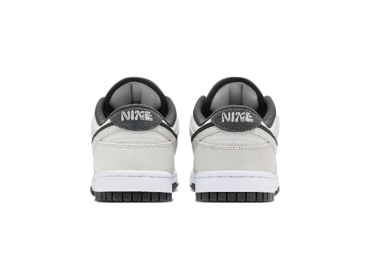 Nike Dunk Low "Double Swoosh" — женские кожаные кроссовки, White — изображение 2