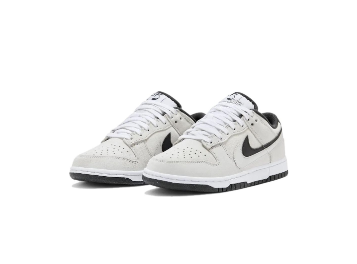 Nike Dunk Low "Double Swoosh" — женские кожаные кроссовки, White — изображение 3