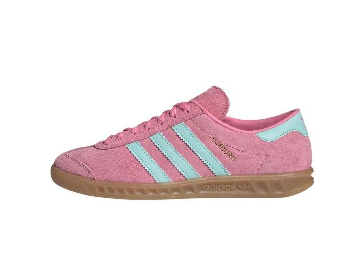 Аdidas Originals Hamburg W: Женские низкие кеды в розово-голубой гамме