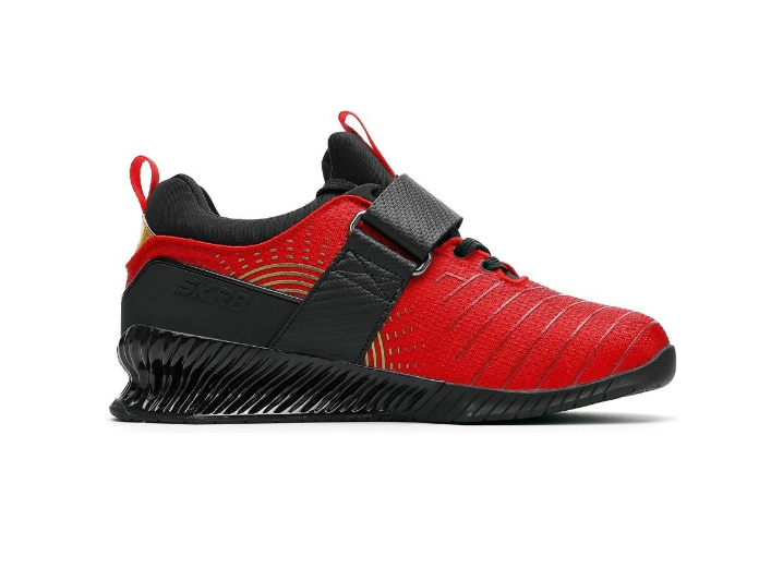 Cyclone Professional Weightlifting Squat & Deadlift Shoes: Non-slip, supportive, low-top training shoes, unisex Black/Red — изображение 4