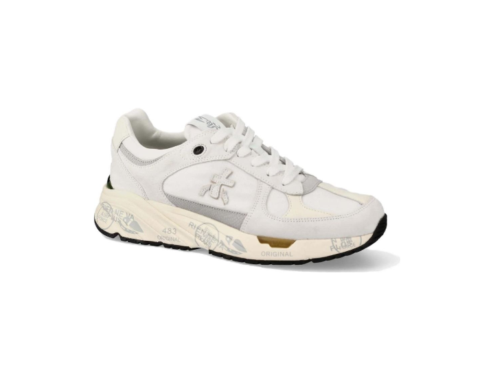 PREMIATA Mase — женские кроссовки из телячьей кожи и TPU, Grey — изображение 4
