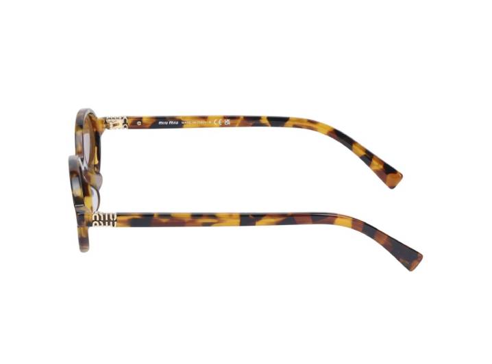 MIU MIU Women's Sunglasses with Oval Temple Markings, Brown F original box and bag — изображение 3