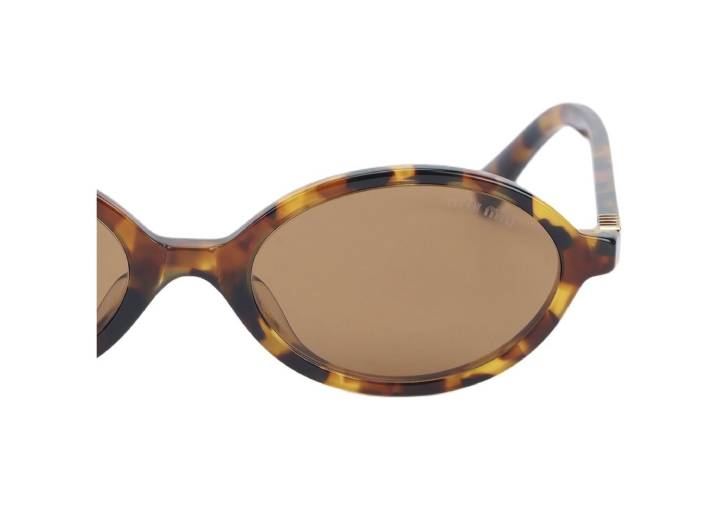 MIU MIU Women's Sunglasses with Oval Temple Markings, Brown F original box and bag — изображение 4
