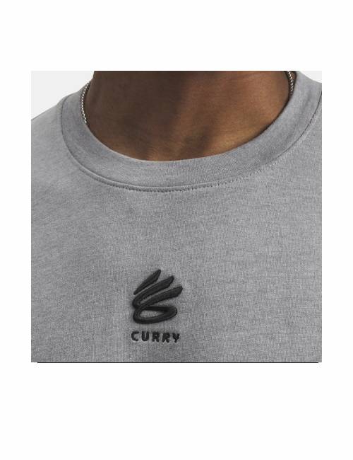 Under Armour Crew Neck Sporty Short Sleeve T-Shirt for Men Gray — изображение 4