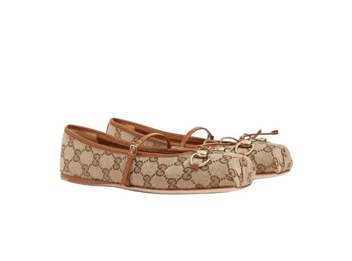 GUCCI Horsebit: Женские кожаные туфли с квадратным мыском, коричневые — изображение 5