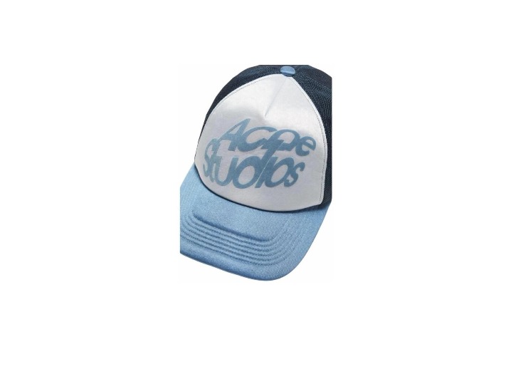 Acne Studios Logo Decorated Polyester Baseball Cap, Unisex Style, Couple Style, Blue — изображение 2