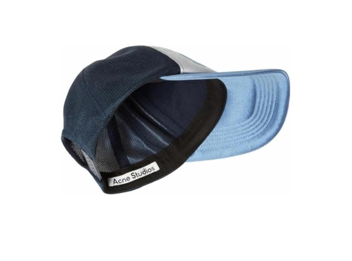 Acne Studios Logo Decorated Polyester Baseball Cap, Unisex Style, Couple Style, Blue — изображение 3