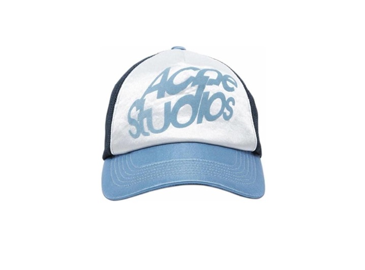 Acne Studios Logo Decorated Polyester Baseball Cap, Unisex Style, Couple Style, Blue — изображение 4