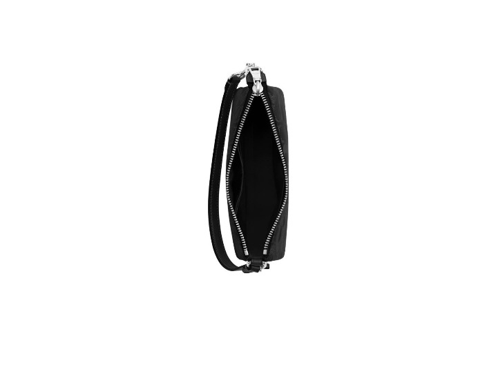 COACH Nolita 19 Monogram Pattern Women's Small Shoulder Bag with Cotton and Leather Trim, Black — изображение 3