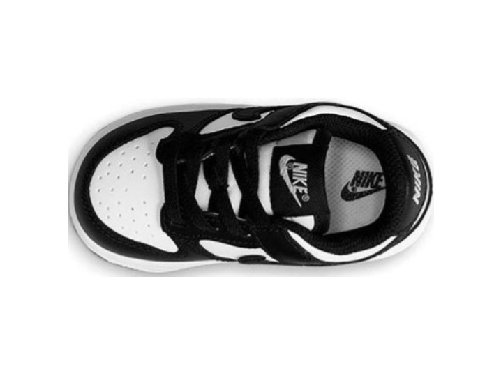 Nike Dunk: Детские низкие кеды в чёрно-белом цвете — изображение 8
