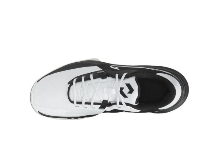Nike Precision 6 Round Toe Lace-up Durable Low-Top Basketball Shoes Men's Black and White — изображение 3