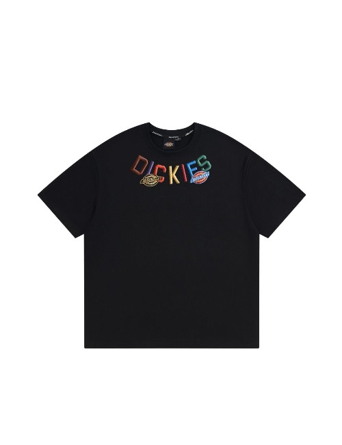Dickies: Чёрная футболка с 3D-объёмной вышивкой — изображение 3