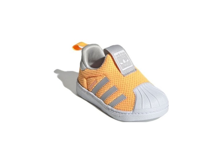 adidas Originals SUPERSTAR 360 Durable Low-Top Toddler Shoes, Orange/Grey, for Infants and Toddlers — изображение 3