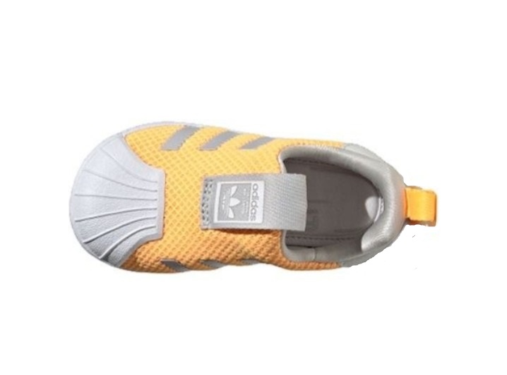 adidas Originals SUPERSTAR 360 Durable Low-Top Toddler Shoes, Orange/Grey, for Infants and Toddlers — изображение 7