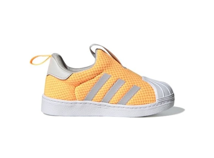 adidas Originals SUPERSTAR 360 Durable Low-Top Toddler Shoes, Orange/Grey, for Infants and Toddlers — изображение 8