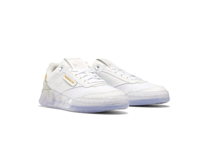 Reebok Club C Legacy: Женские низкие кроссовки в бело-жёлтом цвете — изображение 3