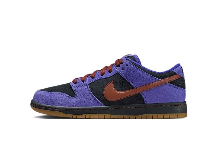 Nike Dunk SB Pro: Унисекс-кроссовки в фиолетово-чёрном цвете