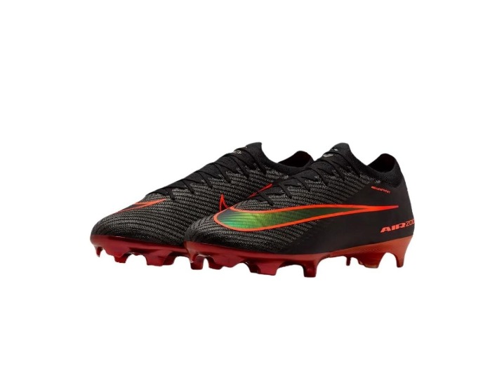 Nike Mercurial Vapor 16 Elite LV8 Top-of-the-line Comfort FG (Gum Studs) Support and Rebound Soccer Boots, Unisex, Black/Orange — изображение 5