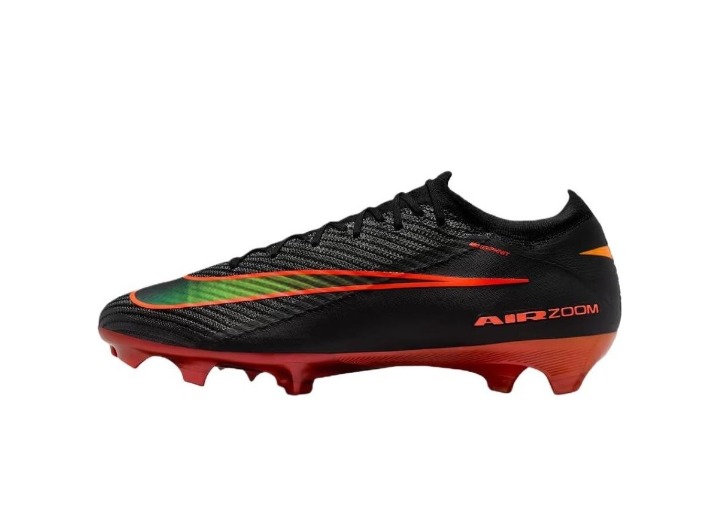 Nike Mercurial Vapor 16 Elite LV8 Top-of-the-line Comfort FG (Gum Studs) Support and Rebound Soccer Boots, Unisex, Black/Orange