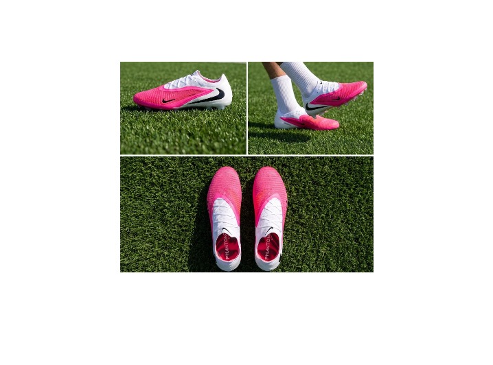 Nike Phantom 6 Elite: Унисекс-футбольные бутсы в розово-белом цвете — изображение 5