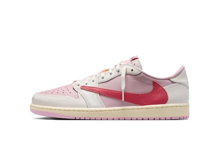 Jordan x Travis Scott: Низкие кроссовки в розовом цвете